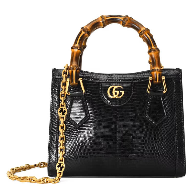 Replica Gucci Diana Lizard Mini Bag 675800 LUZ0G 1000 (1)