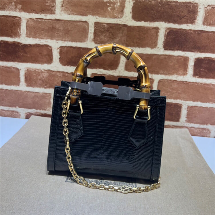 Replica Gucci Diana Lizard Mini Bag 675800 LUZ0G 1000 (4)