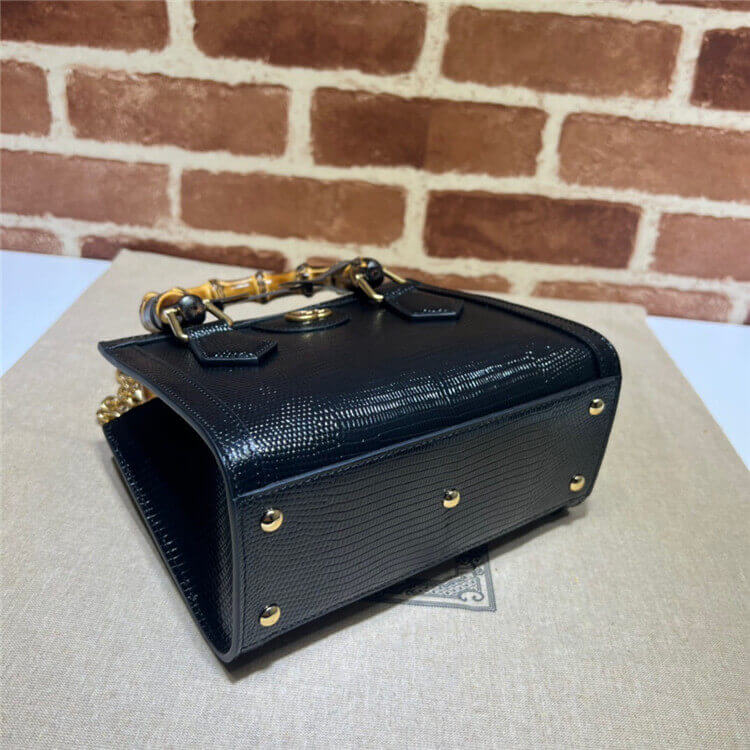 Replica Gucci Diana Lizard Mini Bag 675800 LUZ0G 1000 (5)