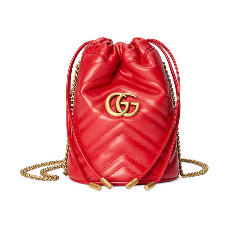 Replica Gucci GG Marmont Matelasse Mini Bucket Bag 575163 DTDHT 6832 (1)