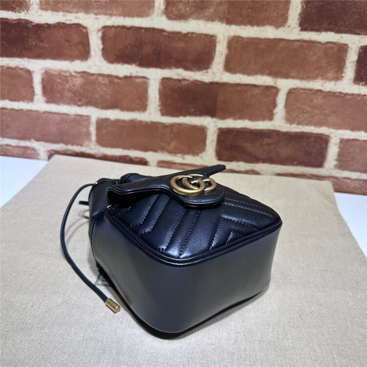 Replica Gucci GG Marmont Mini Bucket Bag 746433 AAB7C 1000 (5)