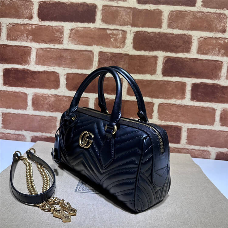 Replica Gucci GG Marmont Small Top Handle Bag 746319 AABZB 1000 (3)