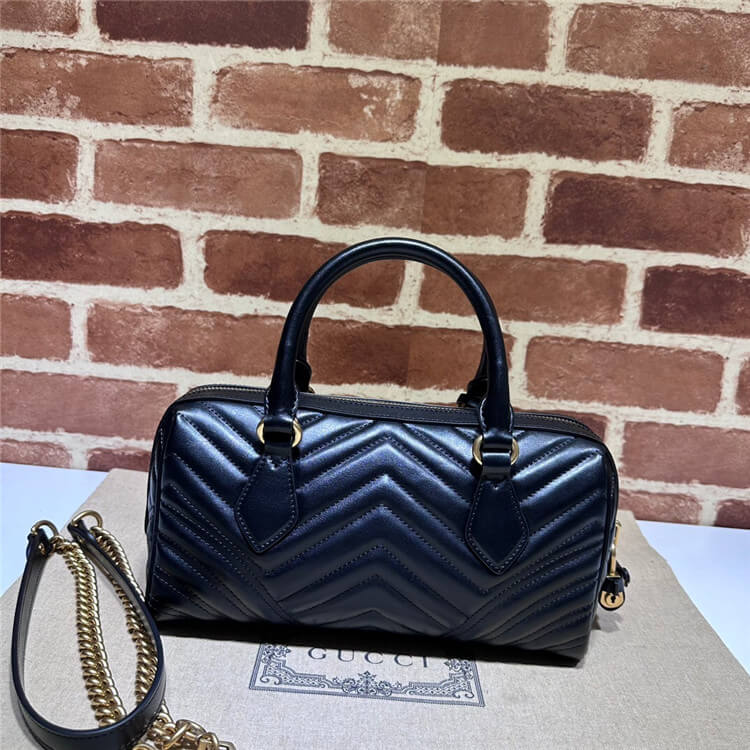 Replica Gucci GG Marmont Small Top Handle Bag 746319 AABZB 1000 (4)