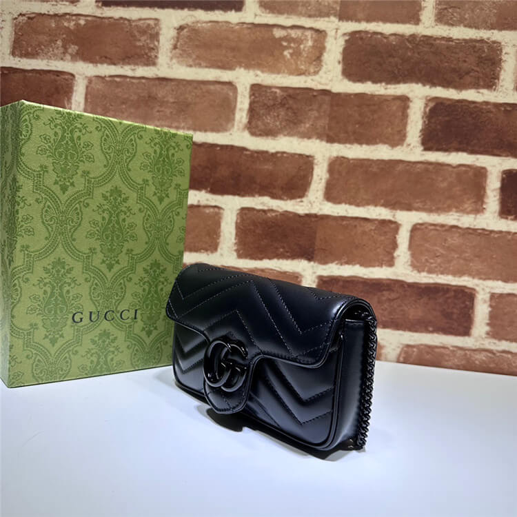 Replica Gucci GG Marmont Super Mini Bag 476433 AABZK 1000 (3)
