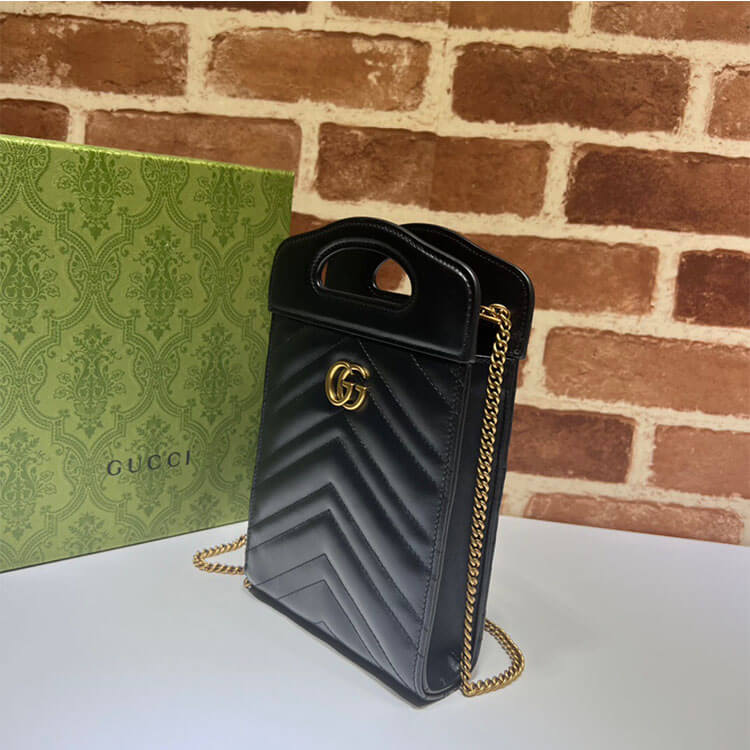 Replica Gucci GG Marmont Top Handle Mini Bag 699756 DTDHT 1000 (3)