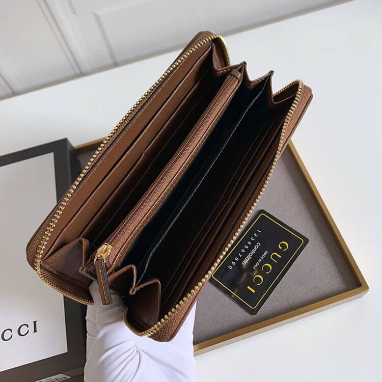 Replica Gucci Horsebit 1955 Zip Around Wallet 621889 92TCG 8563 (5)