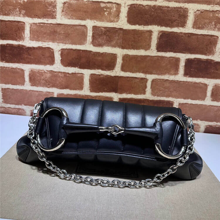 Replica Gucci Horsebit Chain Medium Shoulder Bag 764255 AACU1 1000 (2)