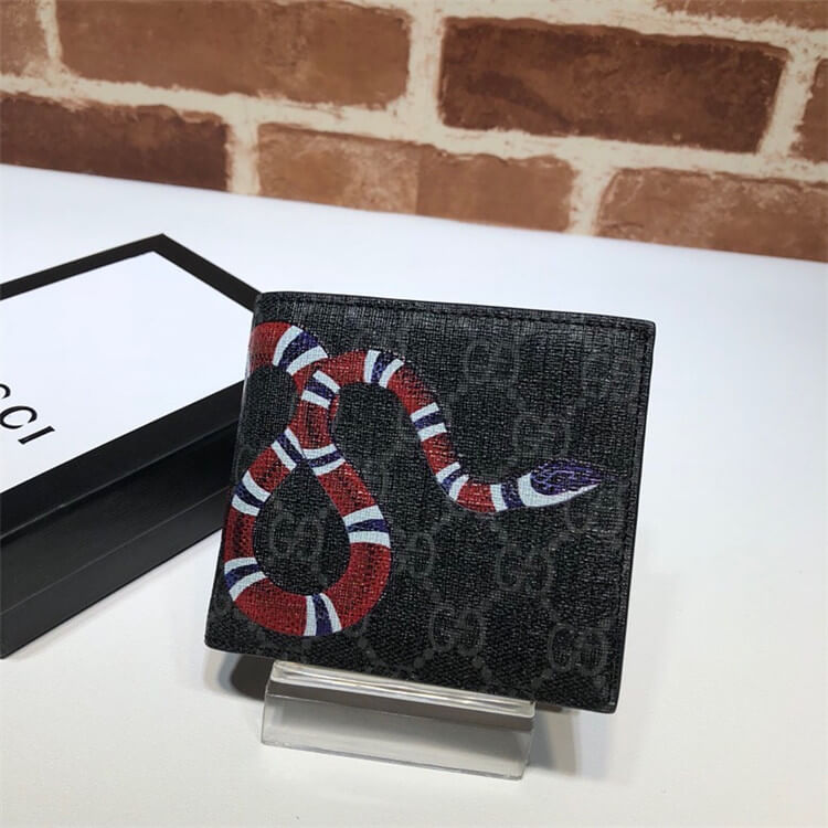 Replica Gucci Kingsnake Print GG Supreme Wallet 451268 K551N 1058 (2)