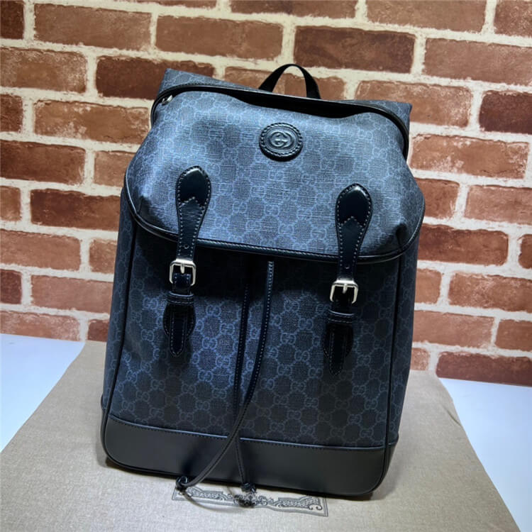 Replica Gucci Medium Backpack With Interlocking G 696013 97S9F 1000 (2)