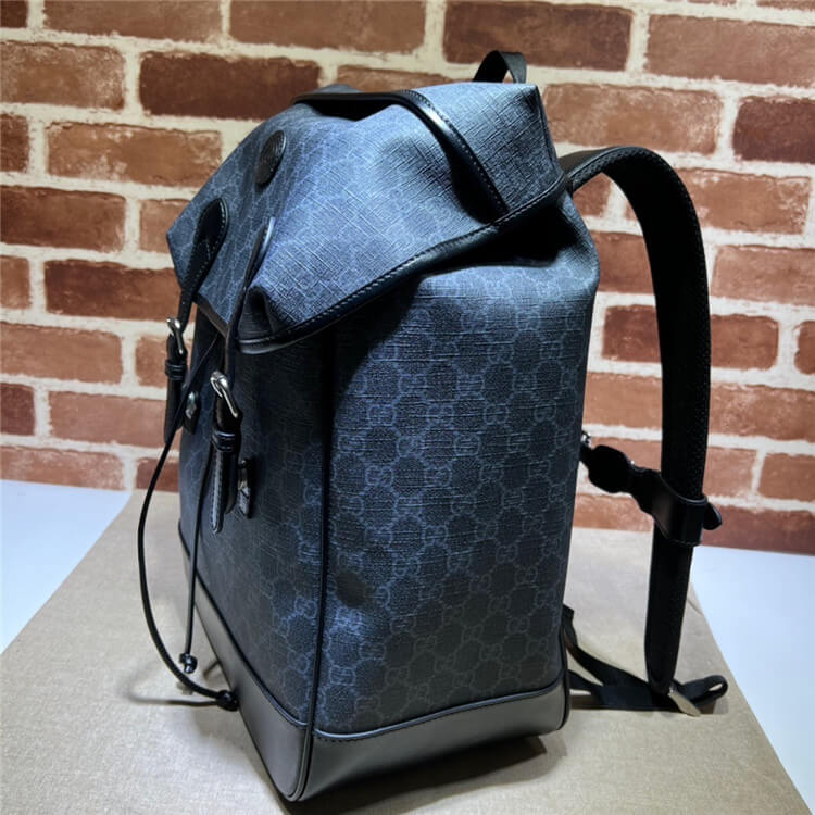 Replica Gucci Medium Backpack With Interlocking G 696013 97S9F 1000 (3)