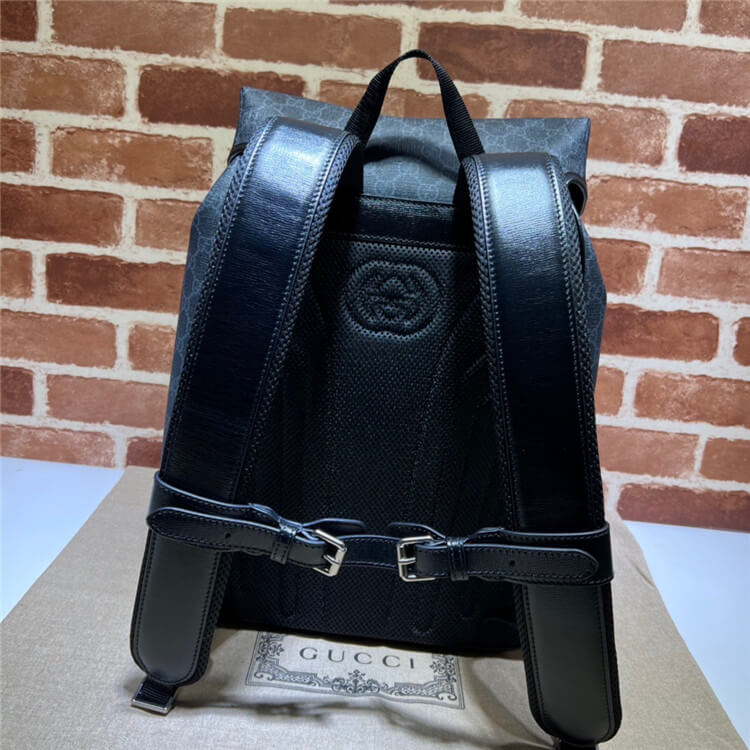 Replica Gucci Medium Backpack With Interlocking G 696013 97S9F 1000 (4)