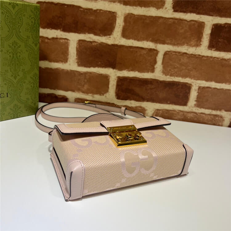 Replica Gucci Padlock Jumbo GG Mini Bag 652683 FABGN 9880 (5)