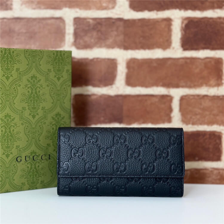 Replica Gucci GG Emblem Continental Wallet 815922 AAEEM 1000 (2)