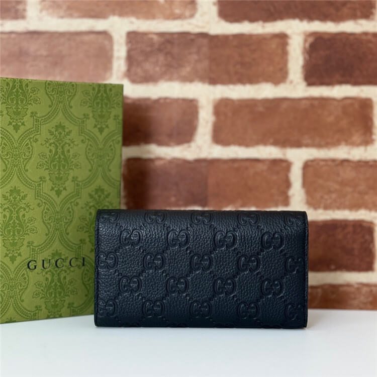 Replica Gucci GG Emblem Continental Wallet 815922 AAEEM 1000 (3)