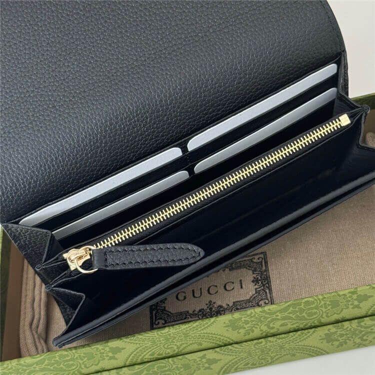 Replica Gucci GG Emblem Continental Wallet 815922 AAEEM 1000 (4)