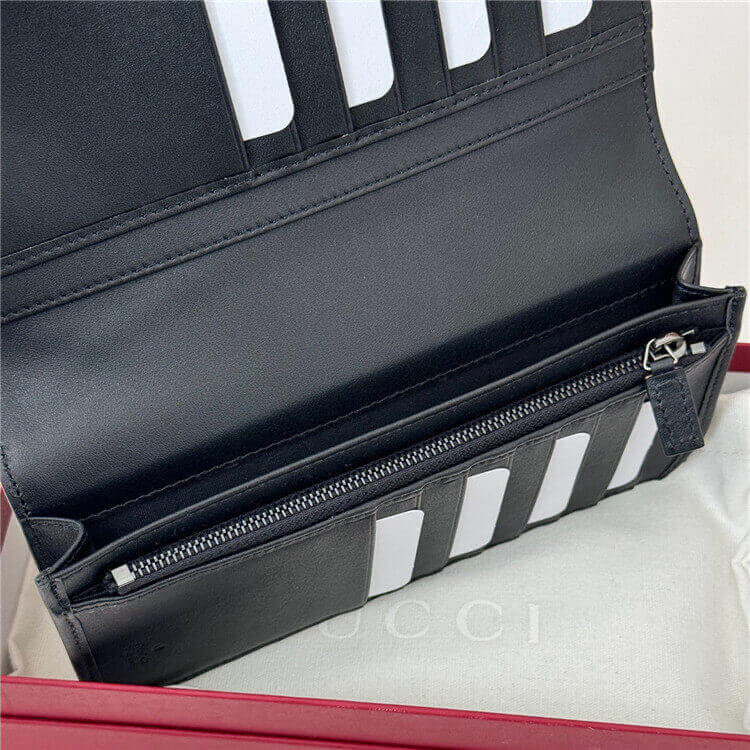 Replica Gucci GG Emblem Long Wallet 821213 FAD6M 1000 (5)