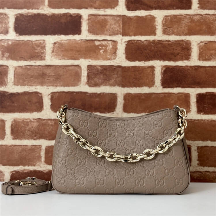 Replica Gucci GG Emblem Small Shoulder Bag 815263 AAEEM 1523 (2)