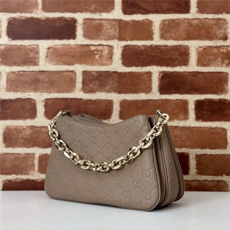 Replica Gucci GG Emblem Small Shoulder Bag 815263 AAEEM 1523 (3)