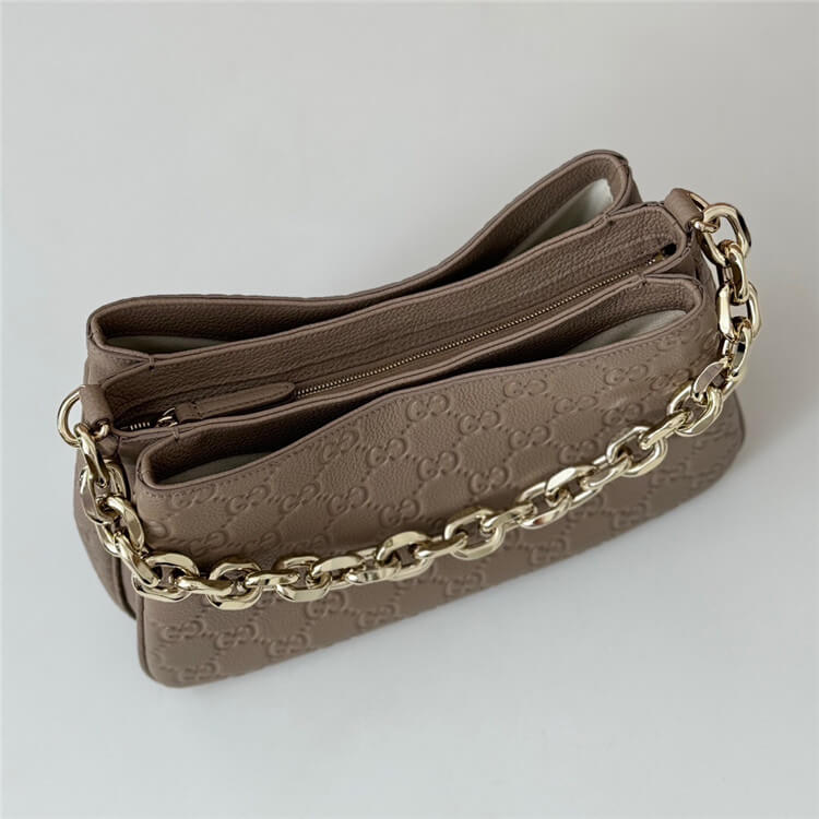 Replica Gucci GG Emblem Small Shoulder Bag 815263 AAEEM 1523 (6)