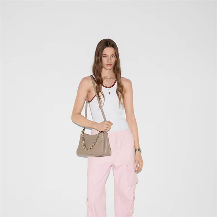 Replica Gucci GG Emblem Small Shoulder Bag 815263 AAEEM 1523 (7)
