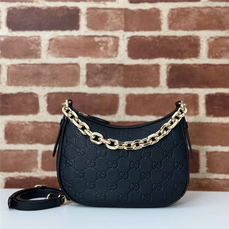 Replica Gucci GG Emblem Small Shoulder Bag 815409 AAEEM 1000 (2)