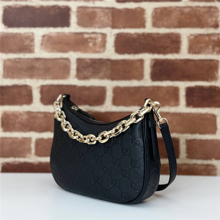 Replica Gucci GG Emblem Small Shoulder Bag 815409 AAEEM 1000 (3)