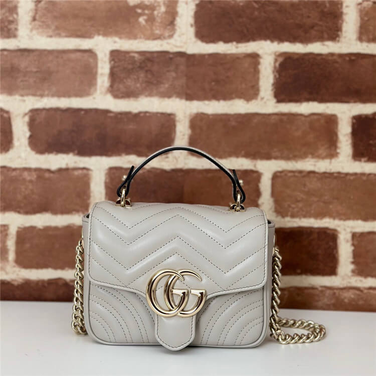 Replica Gucci GG Marmont Mini Top Handle Bag 811238 AAECK 1712 (2)