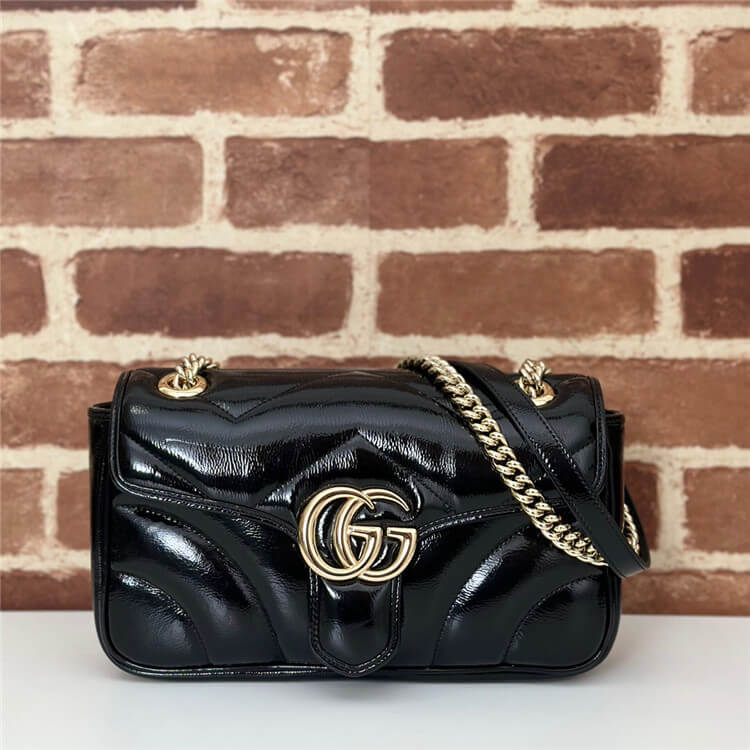 Replica Gucci GG Marmont Small Shoulder Bag 443497 0AAA9 1000 (2)