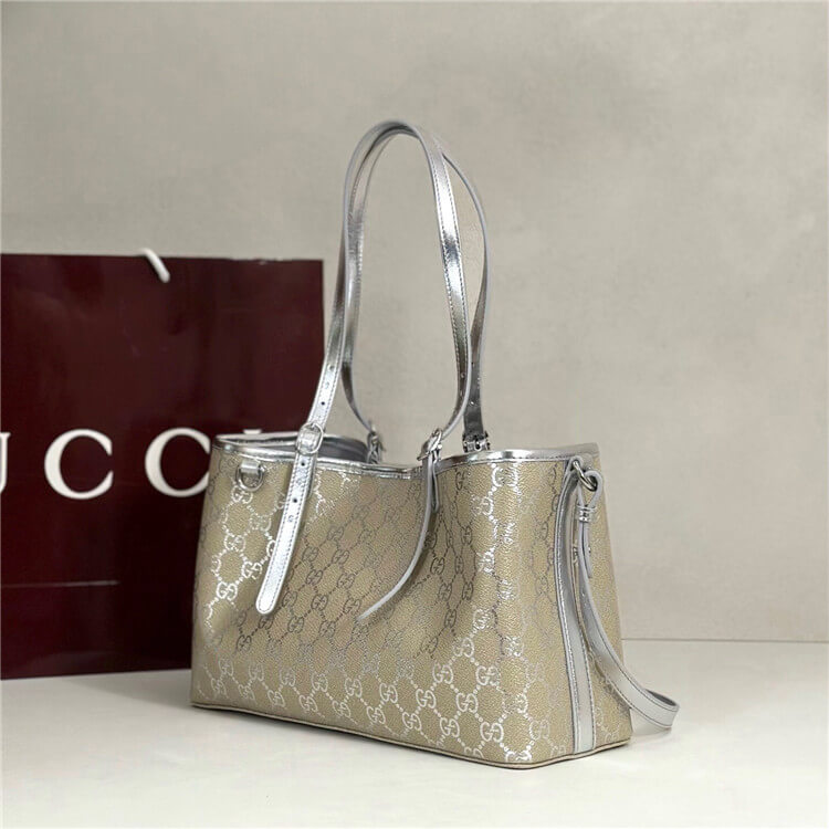 Replica Gucci GG Emblem Medium Tote Bag 815214 FAFEL 8741 (3)